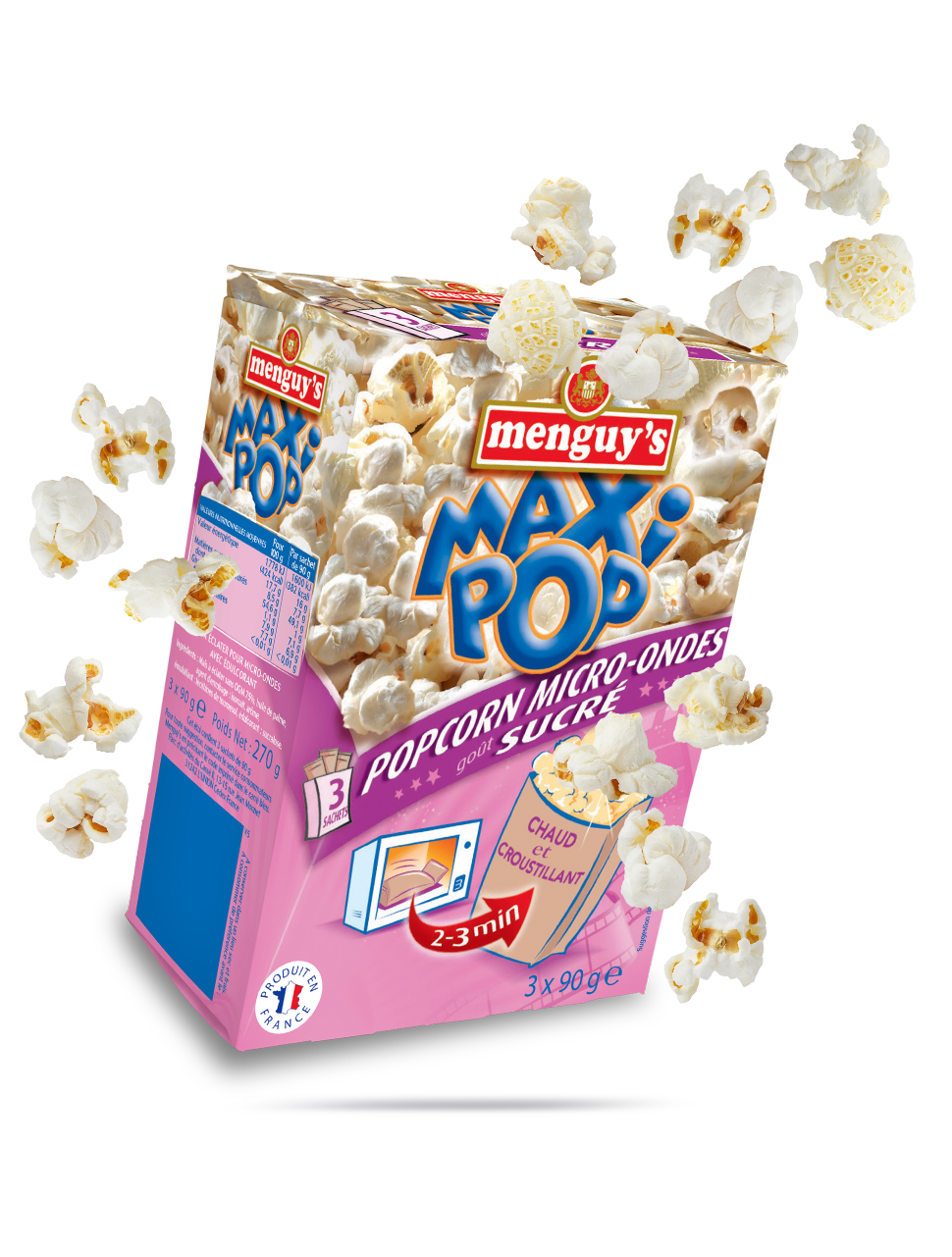 Popcorn micro-ondable sucré Menguy's