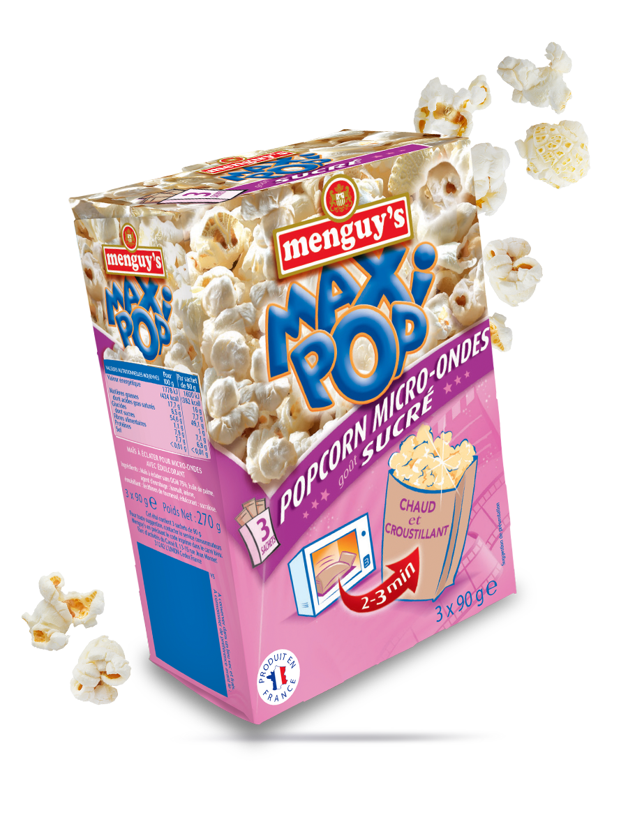 Popcorn micro-ondable sucré Menguy's